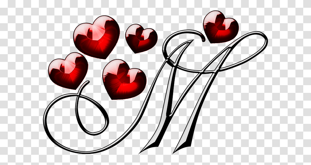 Download M Letter With Hearts Image For Free M Images Love Download, Graphics, Plant, Flower, Blossom Transparent Png