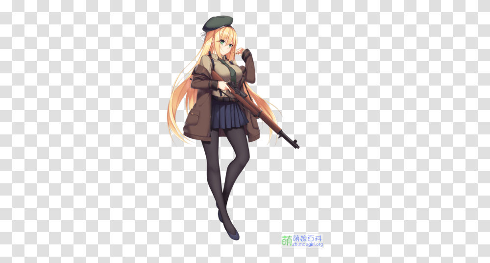 Download M1 M1 Garand Anime Girl, Person, Clothing, Costume, Female Transparent Png