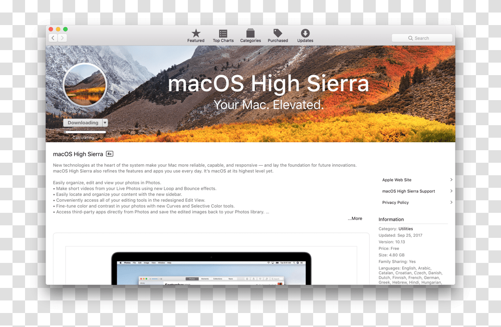Download Macos High Sierra Applications Install Macos High Sierra App Does Not, File, Advertisement, Poster Transparent Png