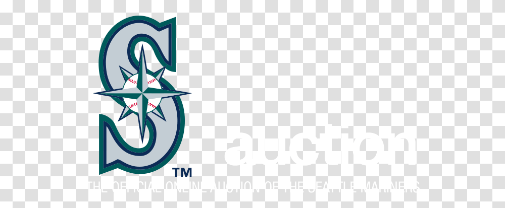 Download Major League Baseball Auction Seattle Mariners Logo, Text, Outdoors, Symbol, Airplane Transparent Png