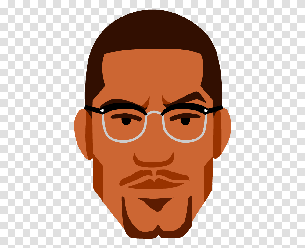 Download Malcolm X Clipart Civil Rights Movement Malcolm X, Face, Beard, Frown, Portrait Transparent Png