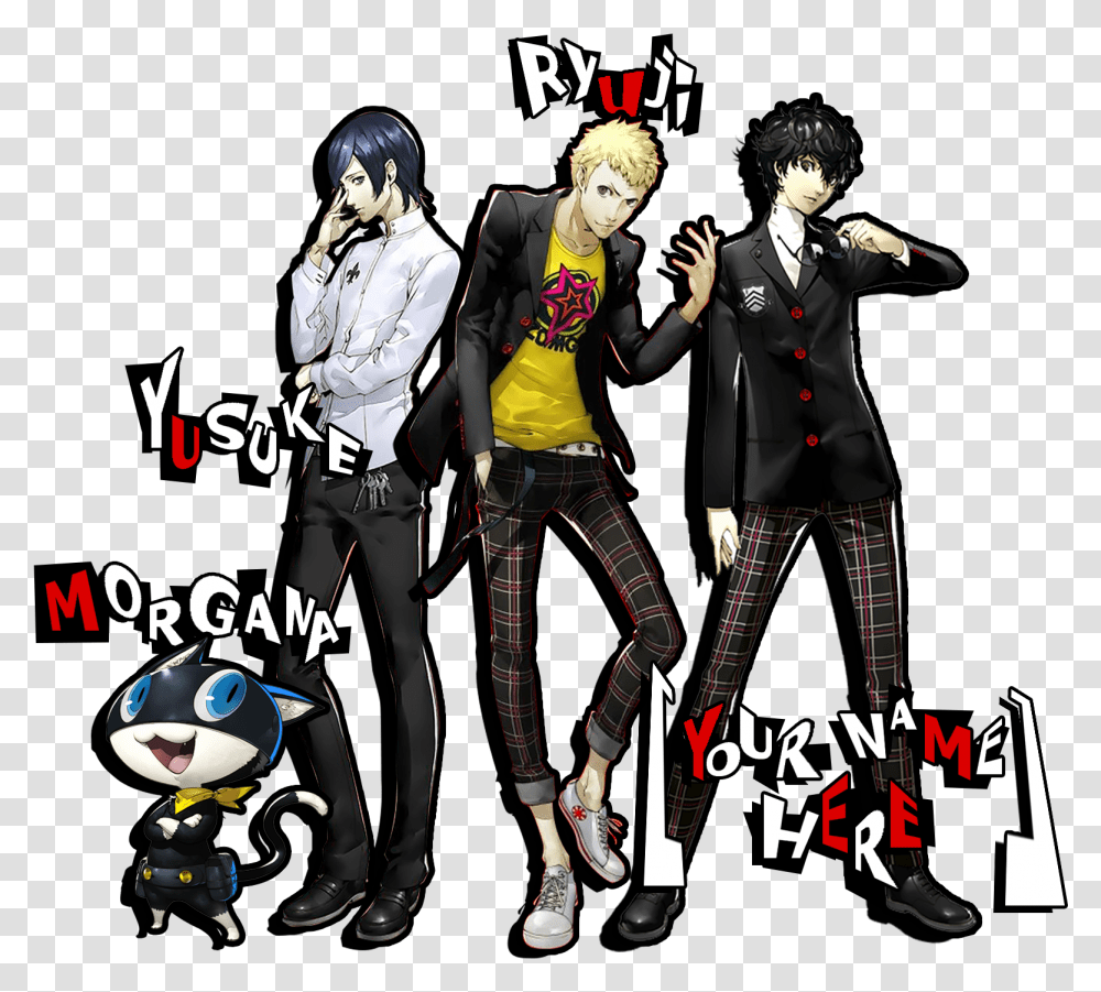 Download Male Characters Persona 5 Male Characters Hd, Clothing, Helmet, Graphics, Art Transparent Png