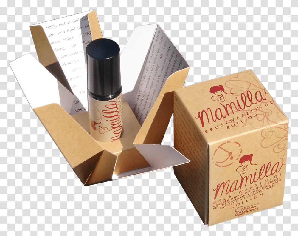 Download Mamilla Roller Open Box Lipstick, Bottle, Cosmetics, Carton, Cardboard Transparent Png
