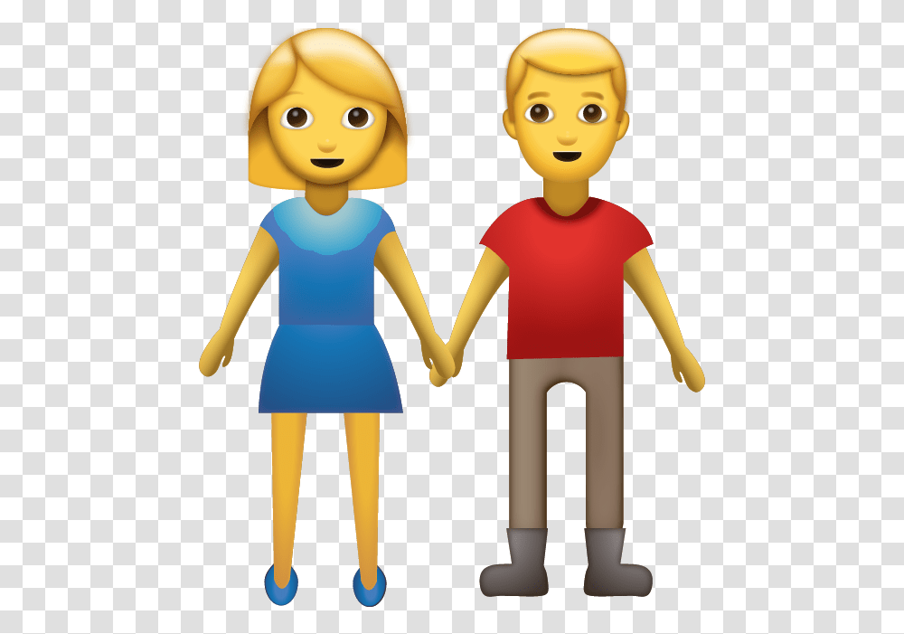 Download Man And Woman Holding Hands Iphone Emoji Icon Holding Hands Emoji, Person, Human, People, Family Transparent Png