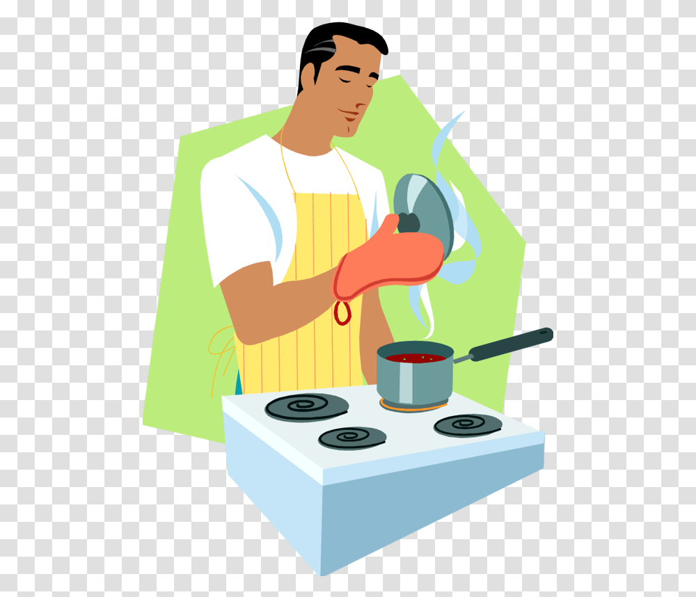 Download Man Cooking Cooking In Cartoon, Person, Human, Washing, Boiling Transparent Png