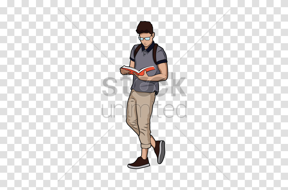 Download Man Reading Book Vector Clipart Book Illustration Synonyms Words, Person, Duel, Standing, Fishing Transparent Png