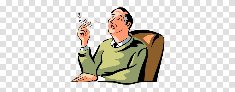 Download Man Smoking Cigarette Smoking Cartoon, Person, Human, Smoke, Judge Transparent Png