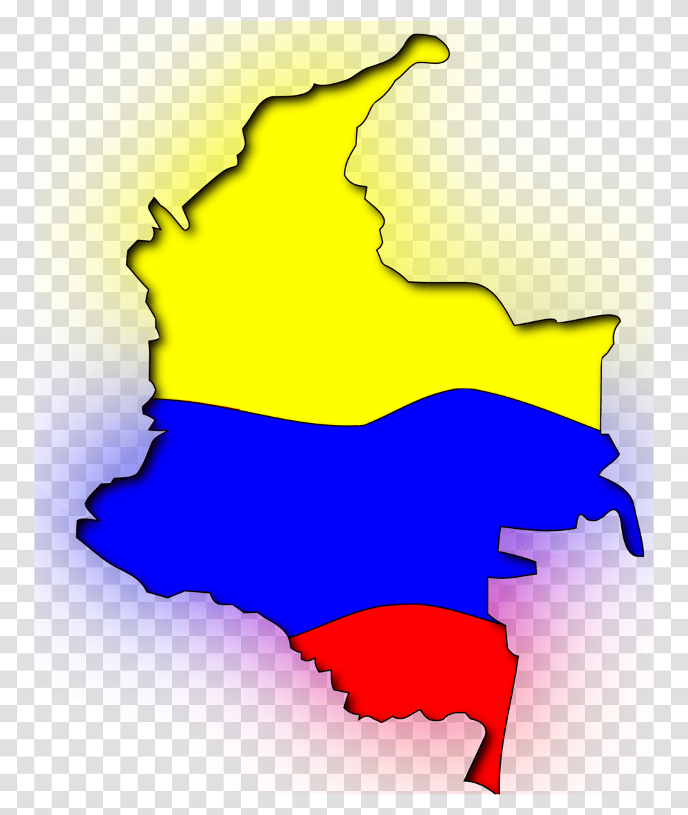 Download Mapa De Colombia Bandera Clipart Flag Of Colombia Clip, Plot, Astronomy, Diagram, Outer Space Transparent Png