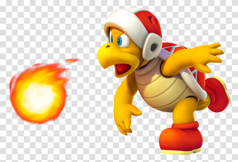 Download Mario Fireball Mario Fire Bro Image With Mario Fire Bro, Toy, Lamp, Animal, Pac Man Transparent Png