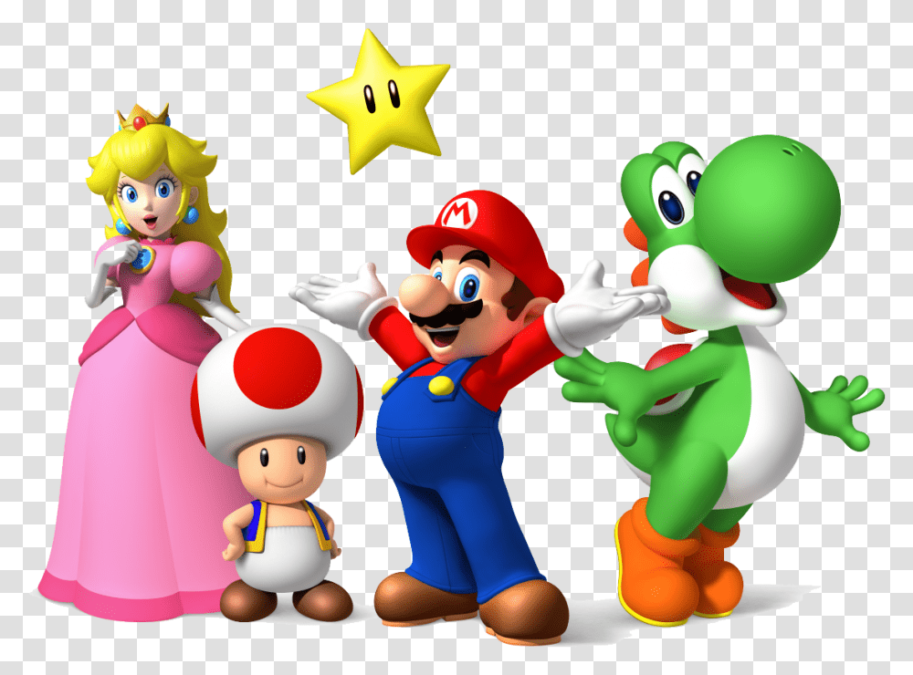 Download Mario Party Hq Image Mario And Other Characters, Super Mario, Person, Human Transparent Png