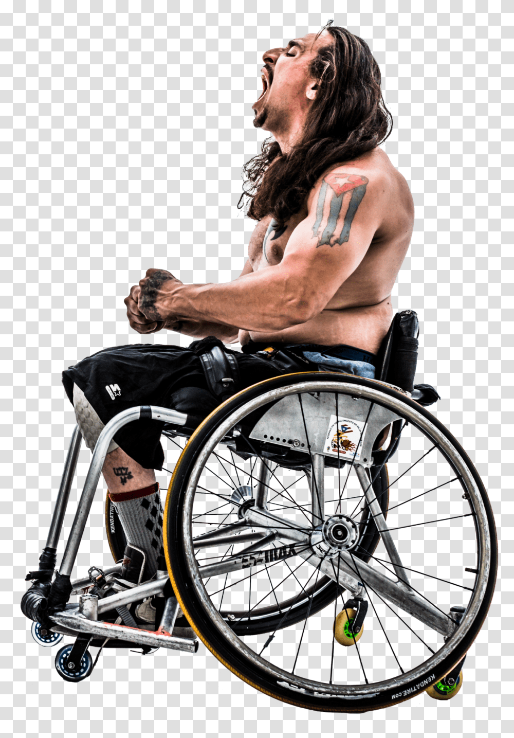 Download Mario Scream People On Wheelchair Full Size People Wheelchair, Furniture, Machine, Person, Human Transparent Png