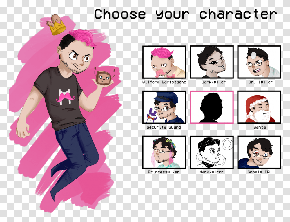 Download Markiplier Is Getting Closer And To 10 Sharing, Collage, Poster, Advertisement, Person Transparent Png