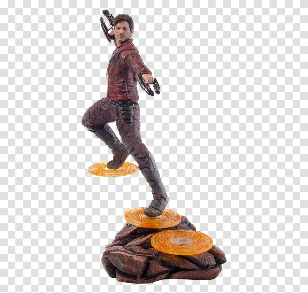 Download Marvel Statue Star Iron Studios Star Lord, Clothing, Person, Footwear, Shoe Transparent Png