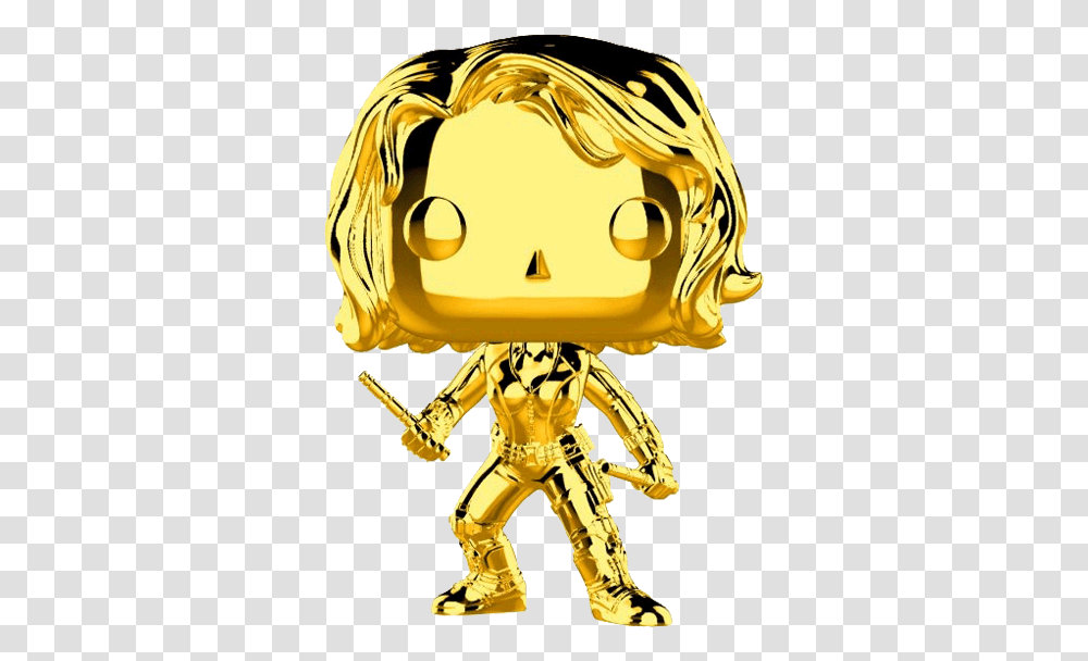 Download Marvel Studios 10th Anniversary Black Widow Gold Black Widow Gold Chrome Pop, Animal, Insect, Invertebrate, Bee Transparent Png