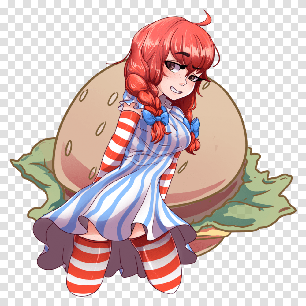 Download Mcdonalds Drawing Anime Smug Anime Girl, Manga, Comics, Book, Costume Transparent Png