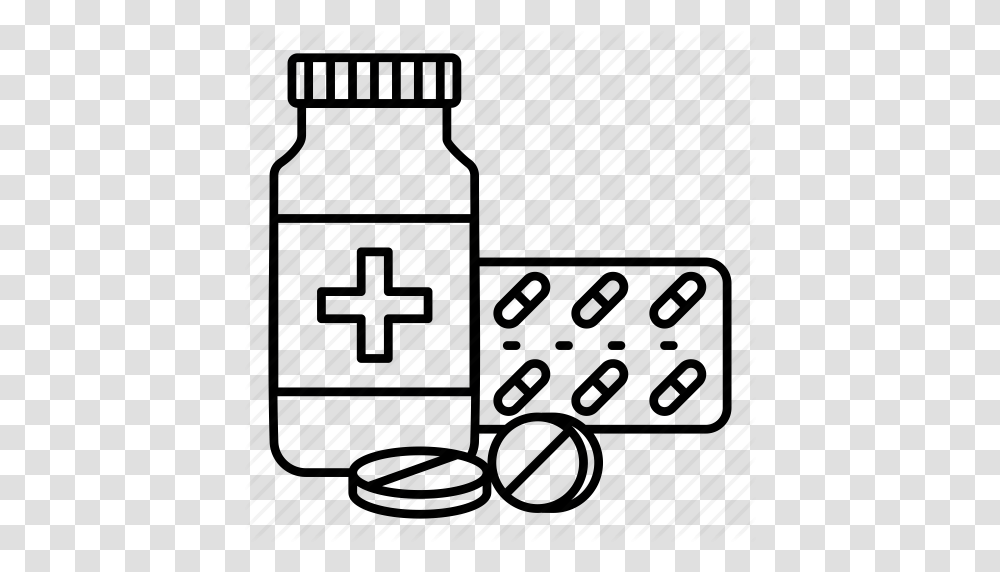 Download Medicine Bottle Outline Clipart Pharmaceutical Drug, Vehicle, Transportation, Caravan Transparent Png
