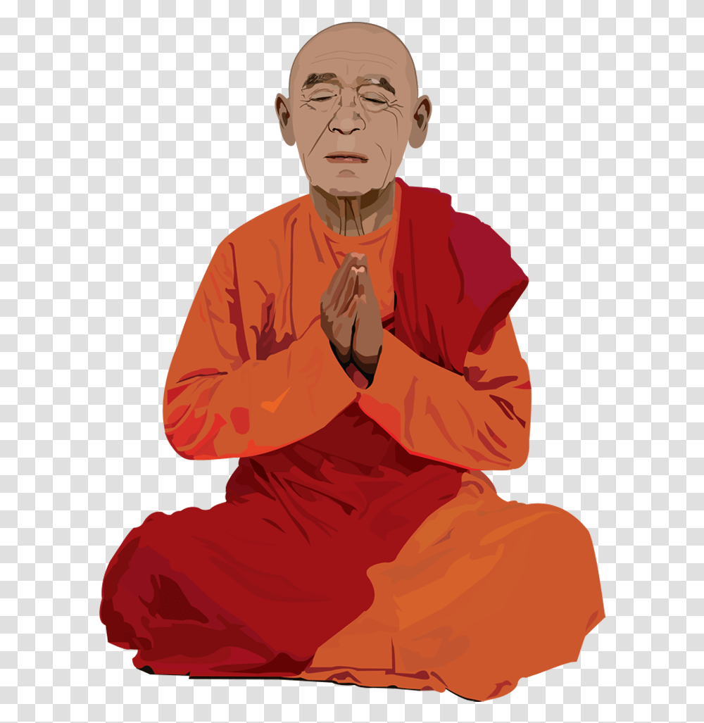 Download Meditating Meditating, Person, Human, Monk, Worship Transparent Png