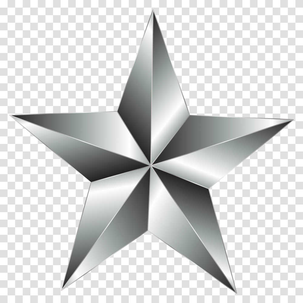 Download Medium Image Silver Star Logo, Symbol, Star Symbol Transparent Png
