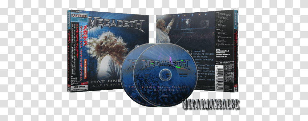 Download Megadeth Album Megadeth That One Night Live Pc Game, Disk, Person, Human, Dvd Transparent Png