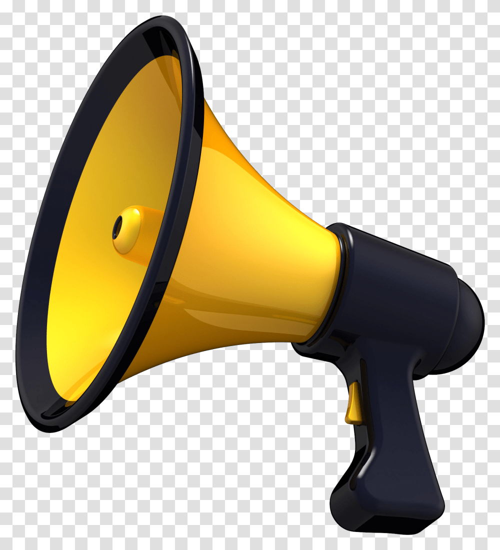 Download Megaphone Image With, Blow Dryer, Appliance, Hair Drier, Speaker Transparent Png