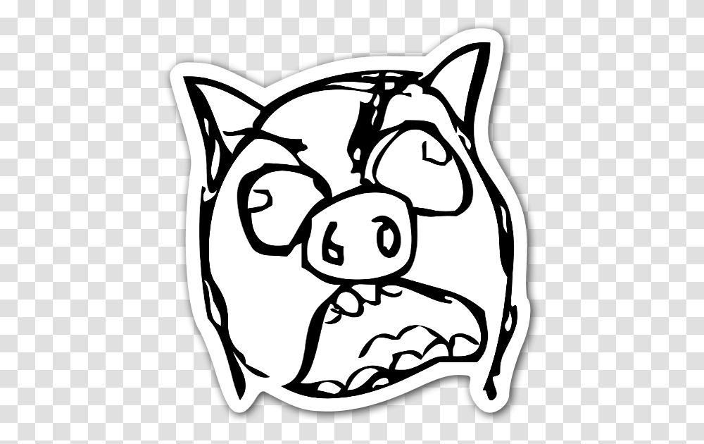 Download Memes Piggy Rageface Sticker Angry Pig Memes Piggy T Shirt Roblox, Stencil, Cushion, Doodle, Drawing Transparent Png