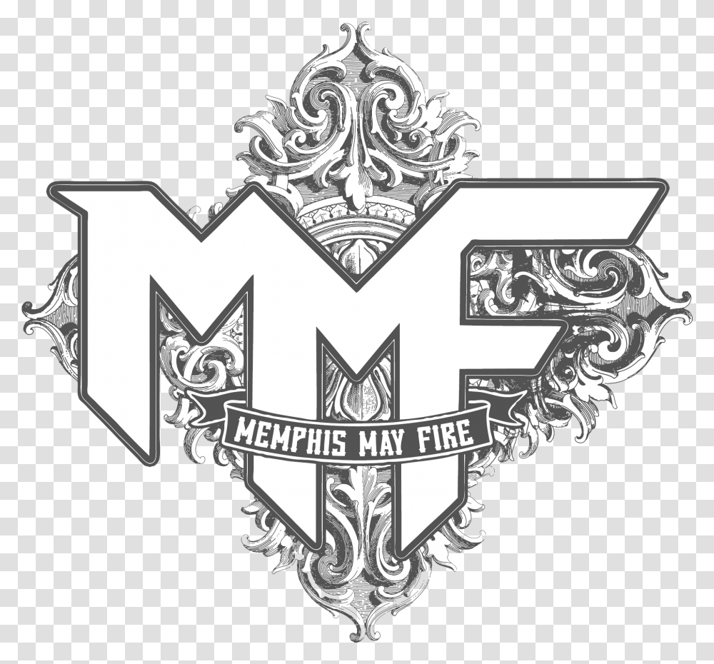 Download Memphis May Fire Memphis May Fire Band Logo Memphis May Fire Logo, Symbol, Emblem, Cross, Trademark Transparent Png