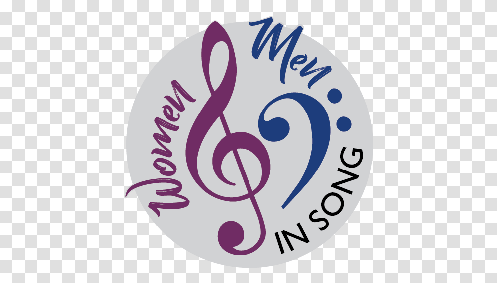 Download Men And Women In Song Treble Clef Image With Saga Music, Text, Symbol, Logo, Trademark Transparent Png