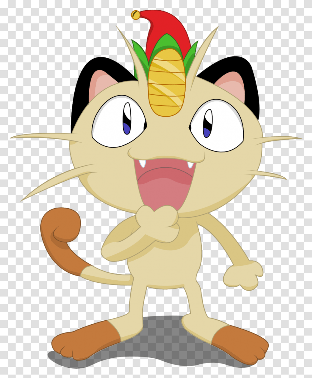 Download Meowth Christmas Full Size Image Pngkit Christmas Meowth, Toy, Animal, Graphics, Art Transparent Png