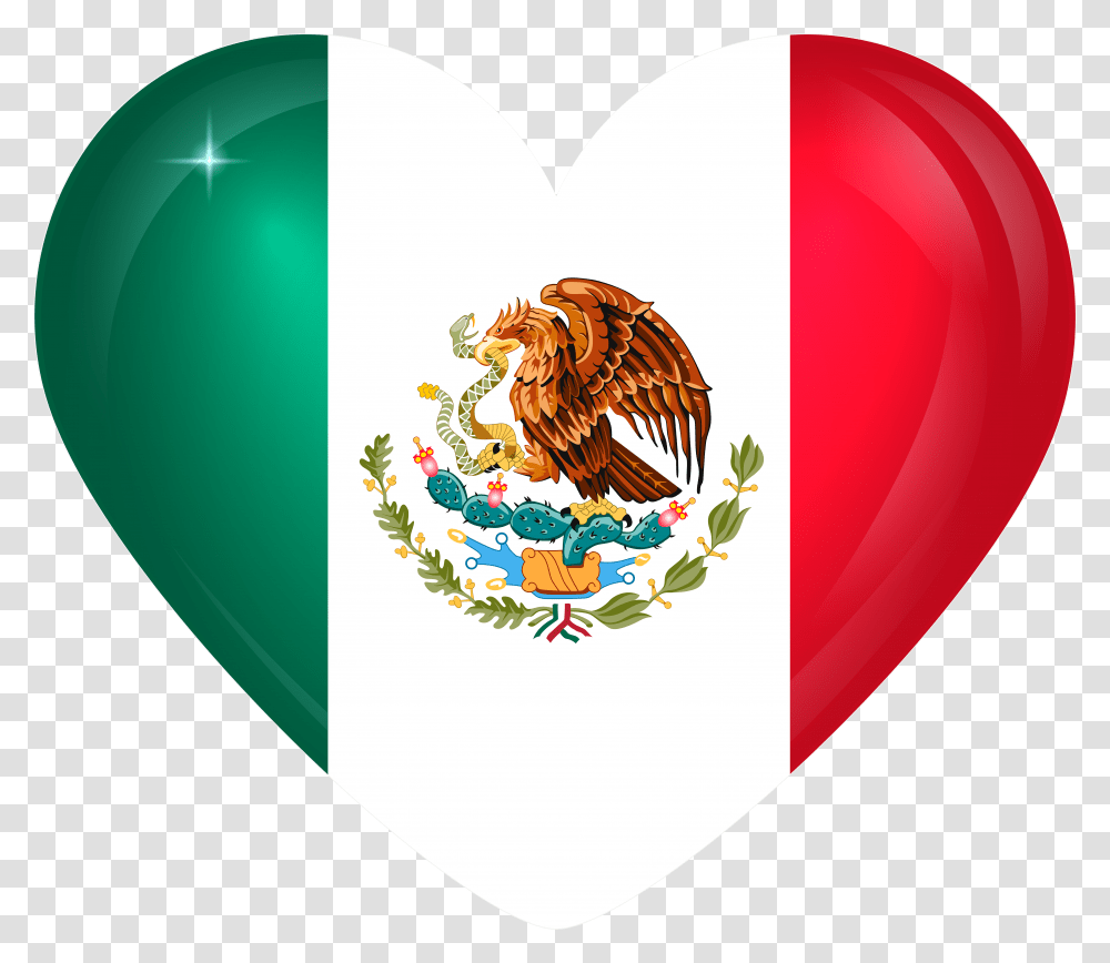 Download Mexican Flag Clipart Mexico Flag Heart, Ball, Balloon, Graphics, Label Transparent Png