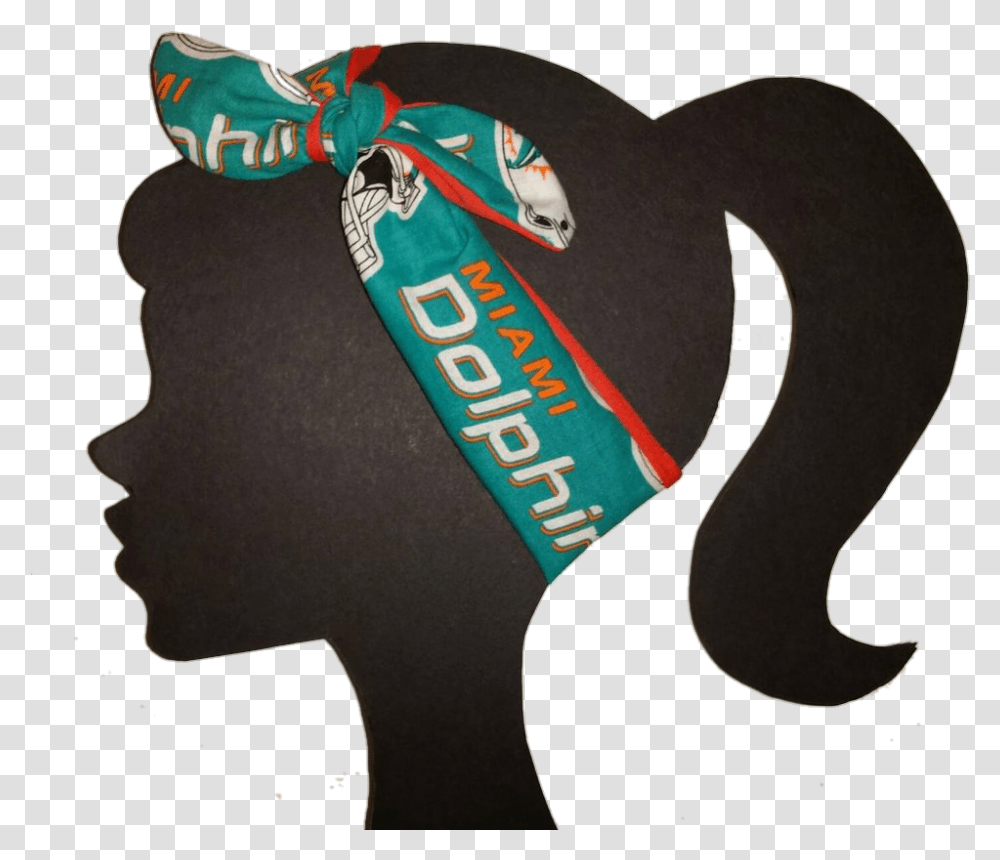 Download Miami Dolphins Headband Turner Licensing Miami Hair Design, Text, Animal, Art, Label Transparent Png
