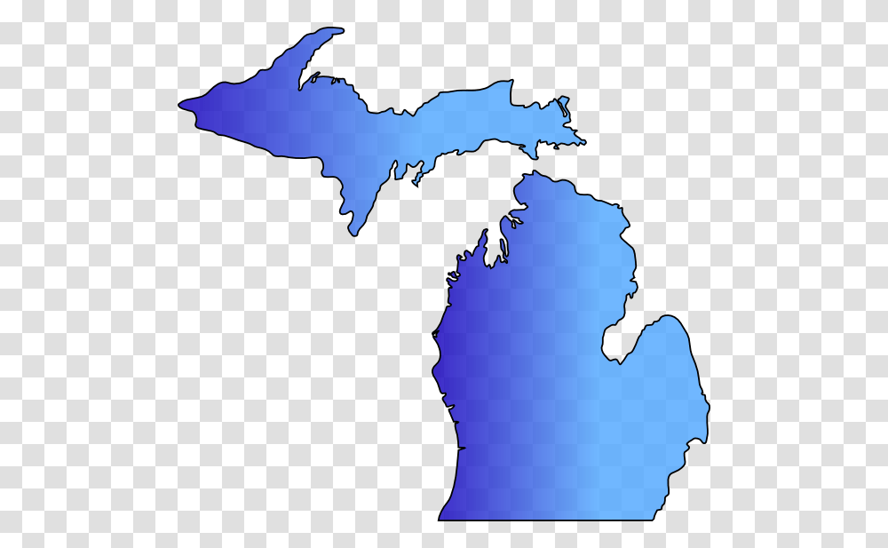 Download Michigan Map Blue Blend Clipart, Plot, Diagram, Atlas Transparent Png