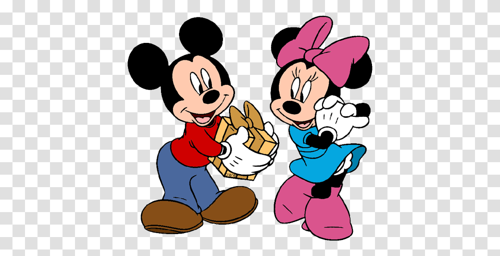 Download Mickey And Friends Christmas Clip Art Image Giving Gifts No Background, Performer, Video Gaming, Crowd, Elf Transparent Png