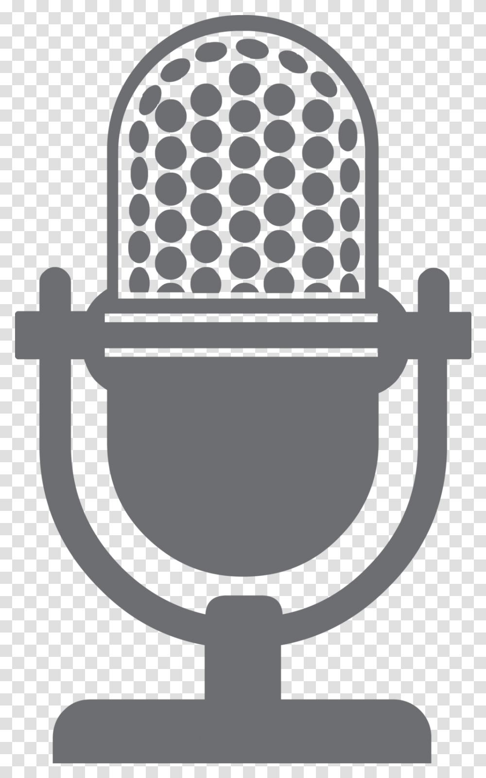 Download Microphone Grey Podcast Microphone Icon Podcast Mic Vector, Cross, Symbol, Armor, Rug Transparent Png