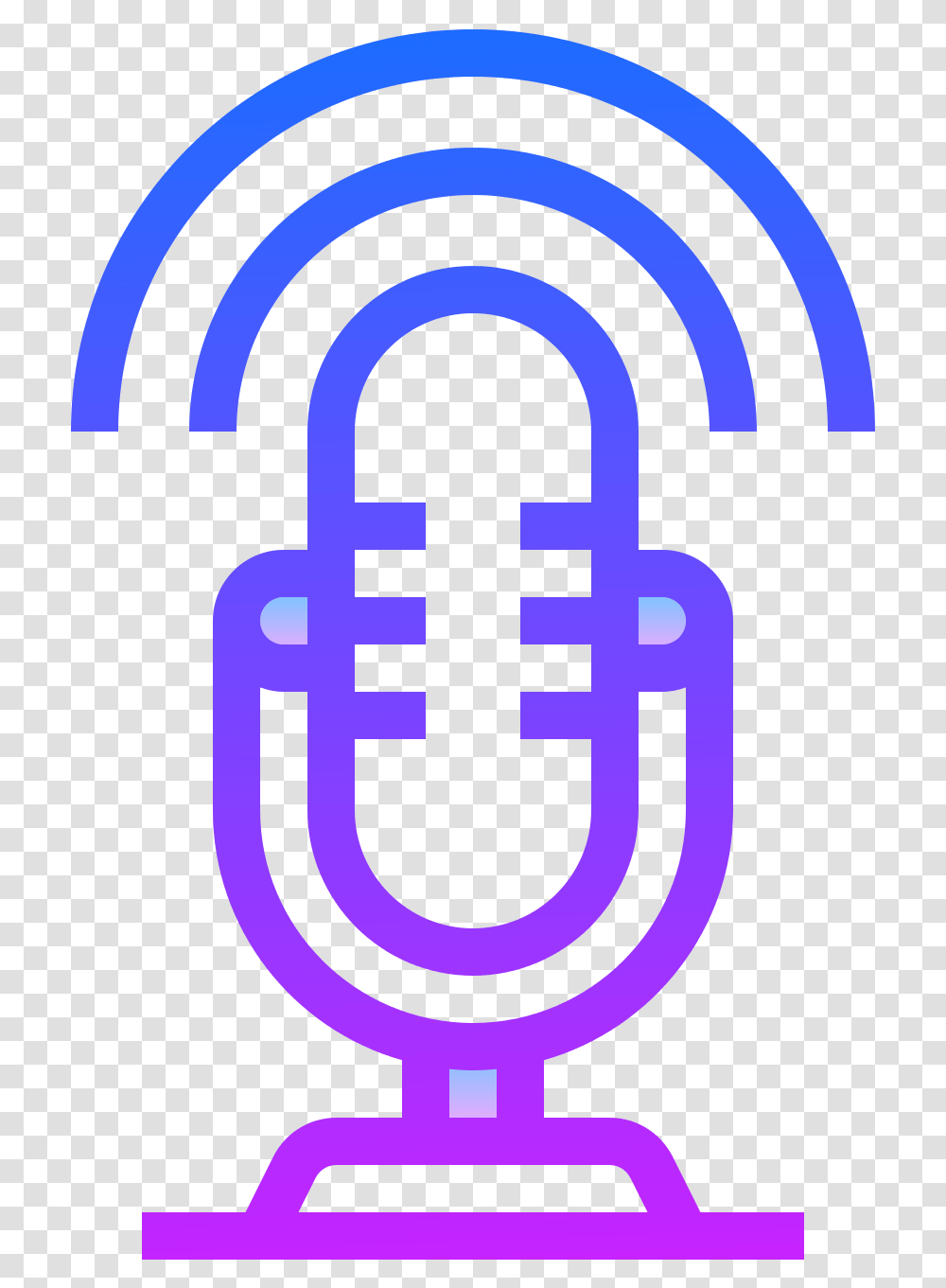Download Microphone Icon Image With Blue Microphone Icon, Cross, Symbol, Security, Car Transparent Png
