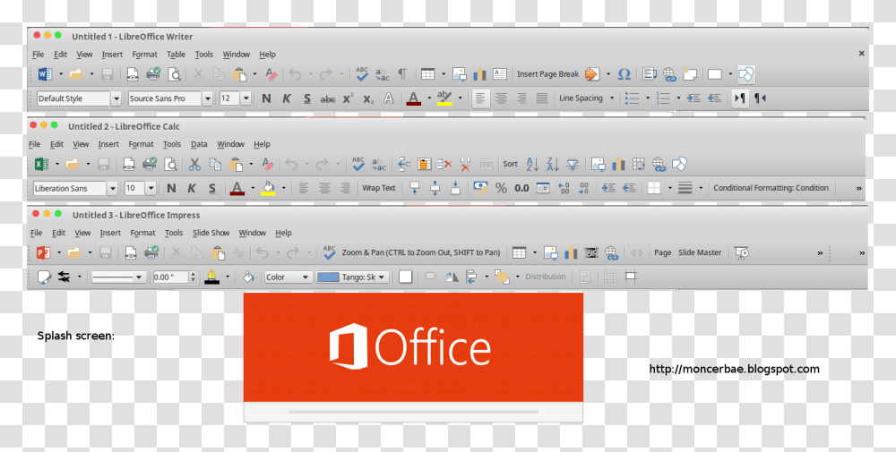Download Microsoft Office 2013 Theme For Libreoffice Libreoffice Microsoft Theme, Word, Monitor, Screen Transparent Png