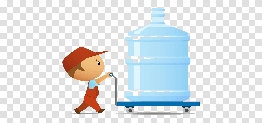 Download Millenials Are Busy So That They Want The Water Delivery Boy Cartoon, Appliance, Cooler, Person, Human Transparent Png