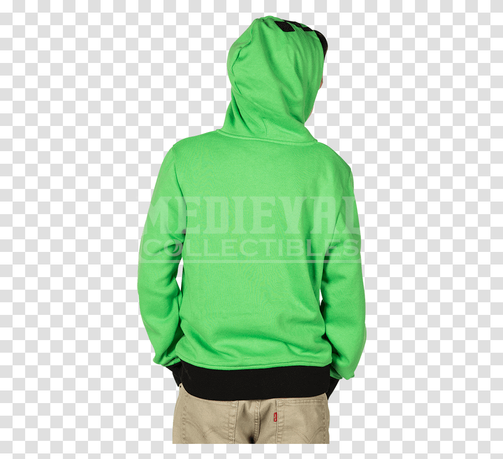 Download Minecraft Creeper Anatomy Hoodie, Clothing, Apparel, Sweatshirt, Sweater Transparent Png