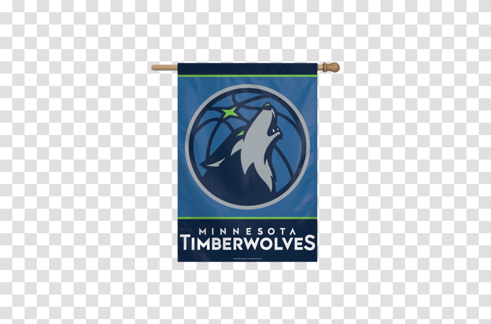 Download Minnesota Timberwolves Vertical Banner Minnesota Nba Minnesota Timberwolves Logo, Text, Poster, Advertisement, Symbol Transparent Png