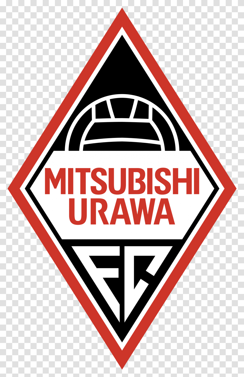 Download Mitsubishi Urawa Logo Urawa Red Diamonds Logo, Symbol, Sign, Road Sign, Trademark Transparent Png