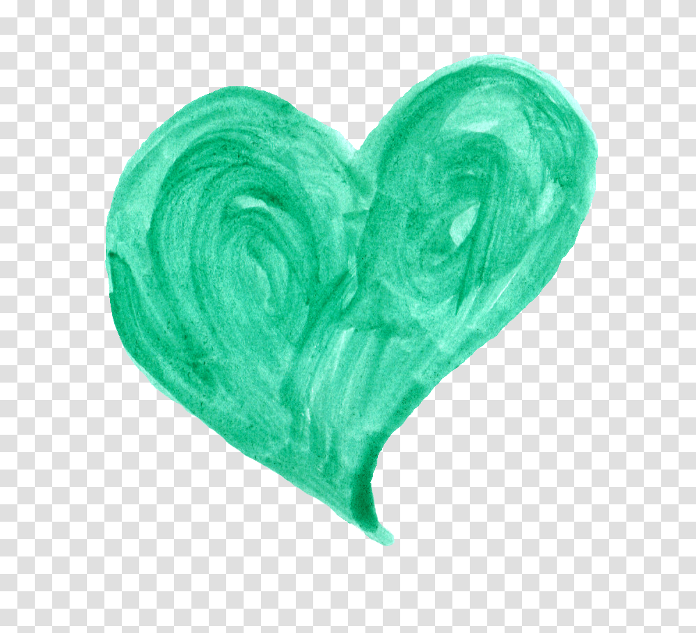 Download Mob Ultra Wallpaper Album Watercolor Green Heart, Cushion, Pillow, Food, Rug Transparent Png