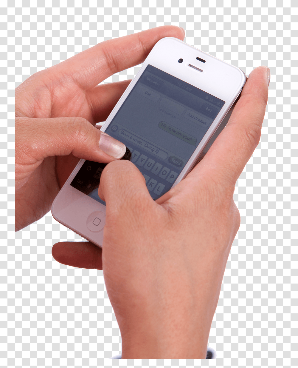 Download Mobile Cell Phone In Hand Texting, Mobile Phone, Electronics, Person, Human Transparent Png