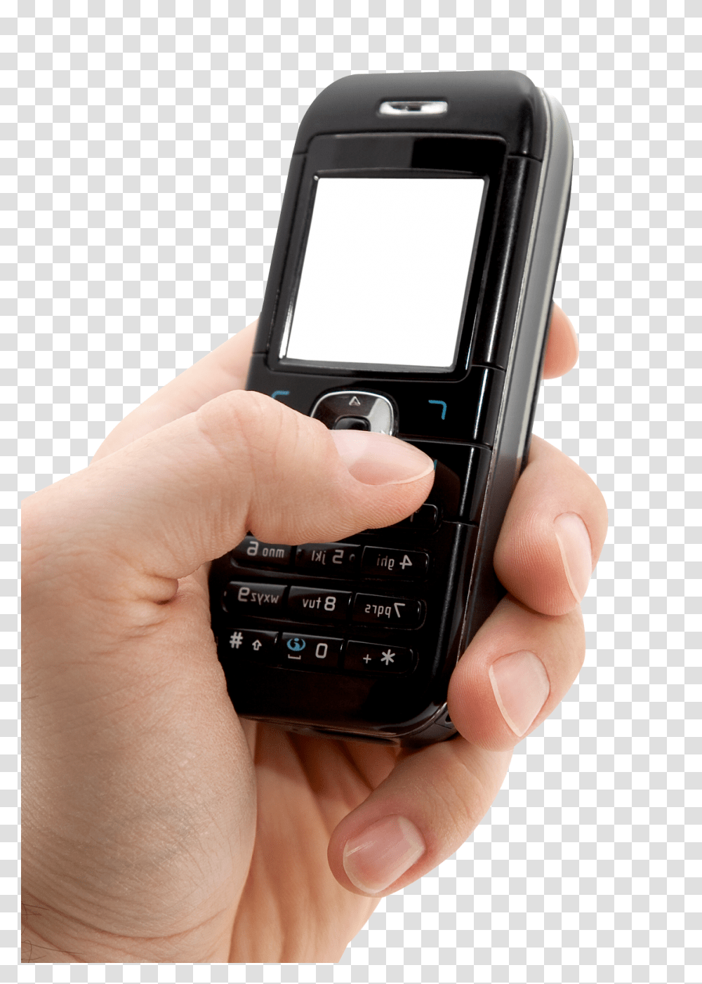 Download Mobile Phone In Hand Image Analog Mobile Phone With Hand, Electronics, Cell Phone, Person, Human Transparent Png