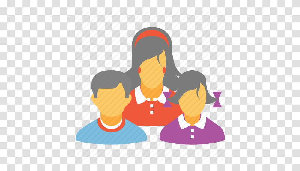 Download Mom Kids Flat Icon Clipart Computer Icons Child Clip Art, Audience, Crowd, Sitting Transparent Png