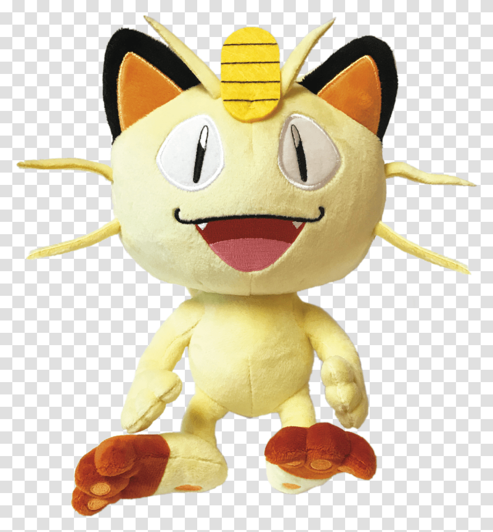 Download Mon Plush Meowth Large Pokemon Plush Wicked Pokemon Pelucia, Toy, Figurine, Doll Transparent Png