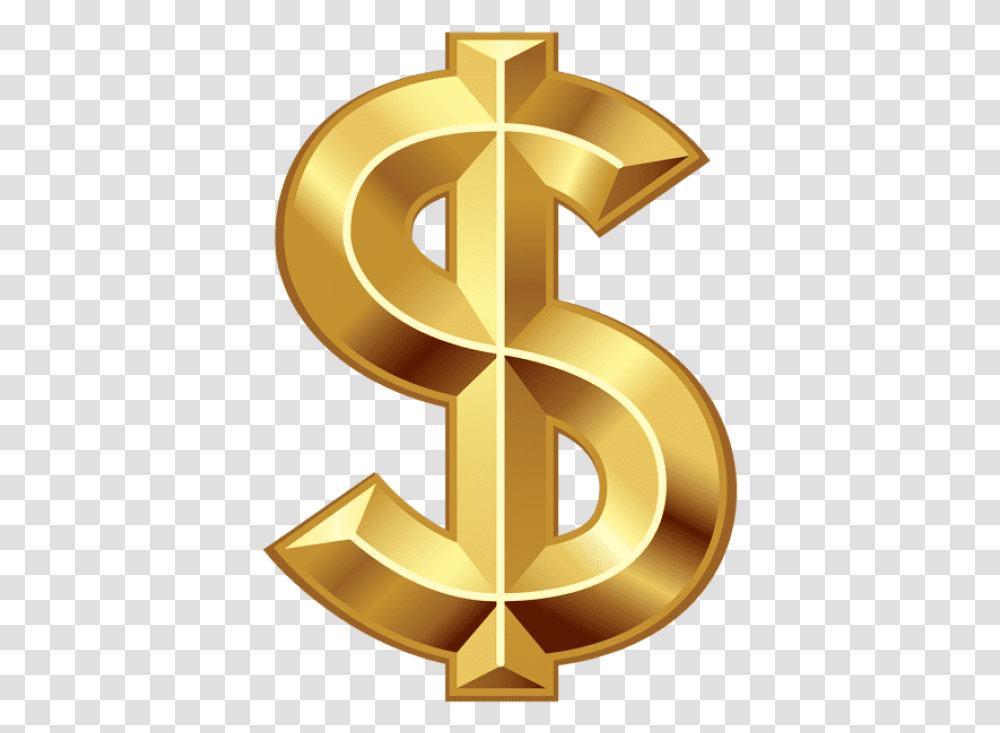 Download Money Sign Clipart Gold Money Sign, Lamp, Symbol, Number, Text Transparent Png