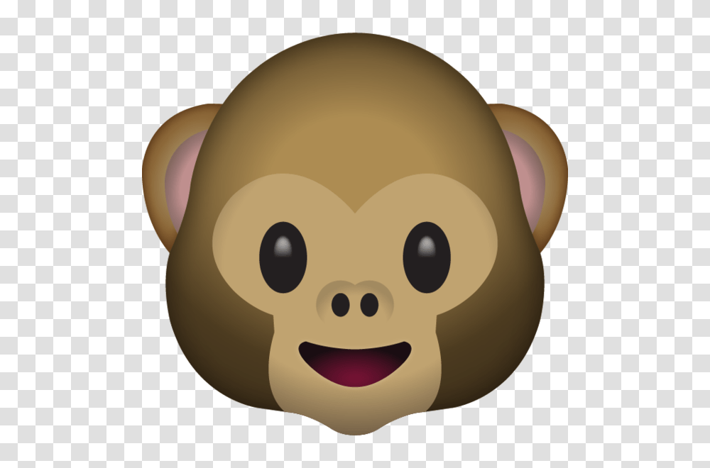 Download Monkey Face Emoji Emoji Island, Head, Toy, Food, Piggy Bank Transparent Png