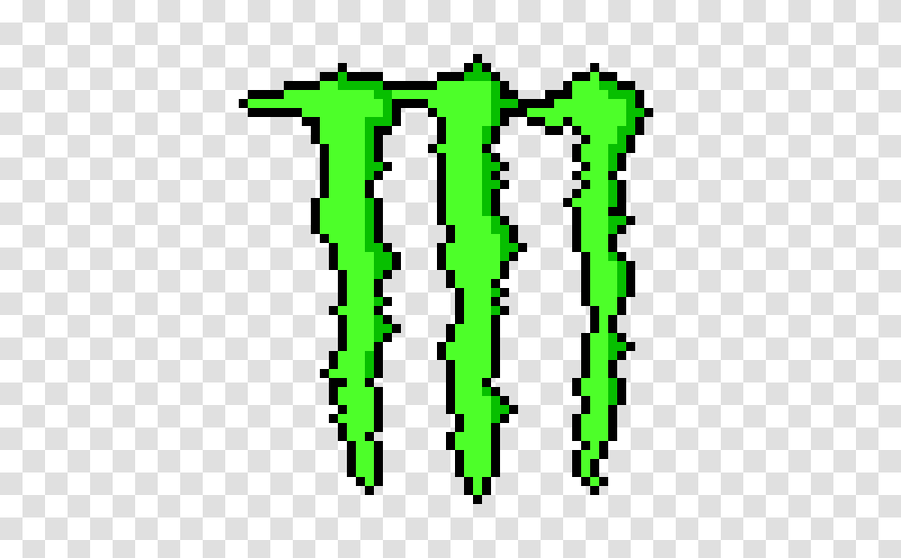 Download Monster Logo Minecraft Pixel Art Monster Logo Monster Energy Pixel Art, Text, Cross, Symbol, Number Transparent Png