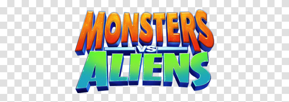 Download Monsters Vs Aliens Movie Logo Monsters Vs Aliens Logo, Slot, Gambling, Game, Word Transparent Png