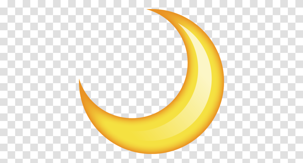 Download Moon Emoji Emojis Moon Emoji Emoji, Banana, Fruit, Plant, Food Transparent Png