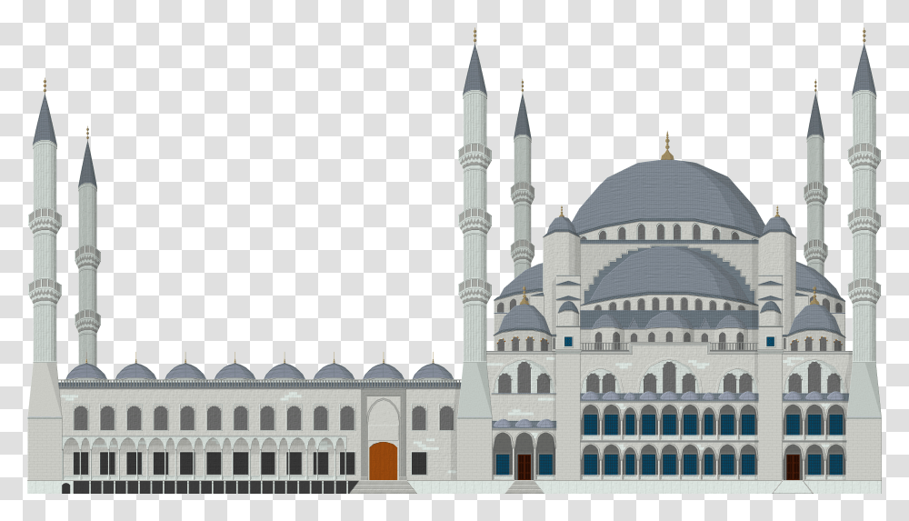 Download Mosque Clipart Blue Mosque Background Transparent Png